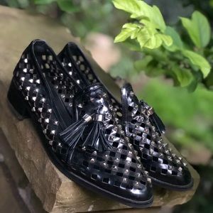 Jeffrey Campbell Studded Laser Cut Loafers Size 11
